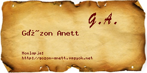 Gózon Anett névjegykártya